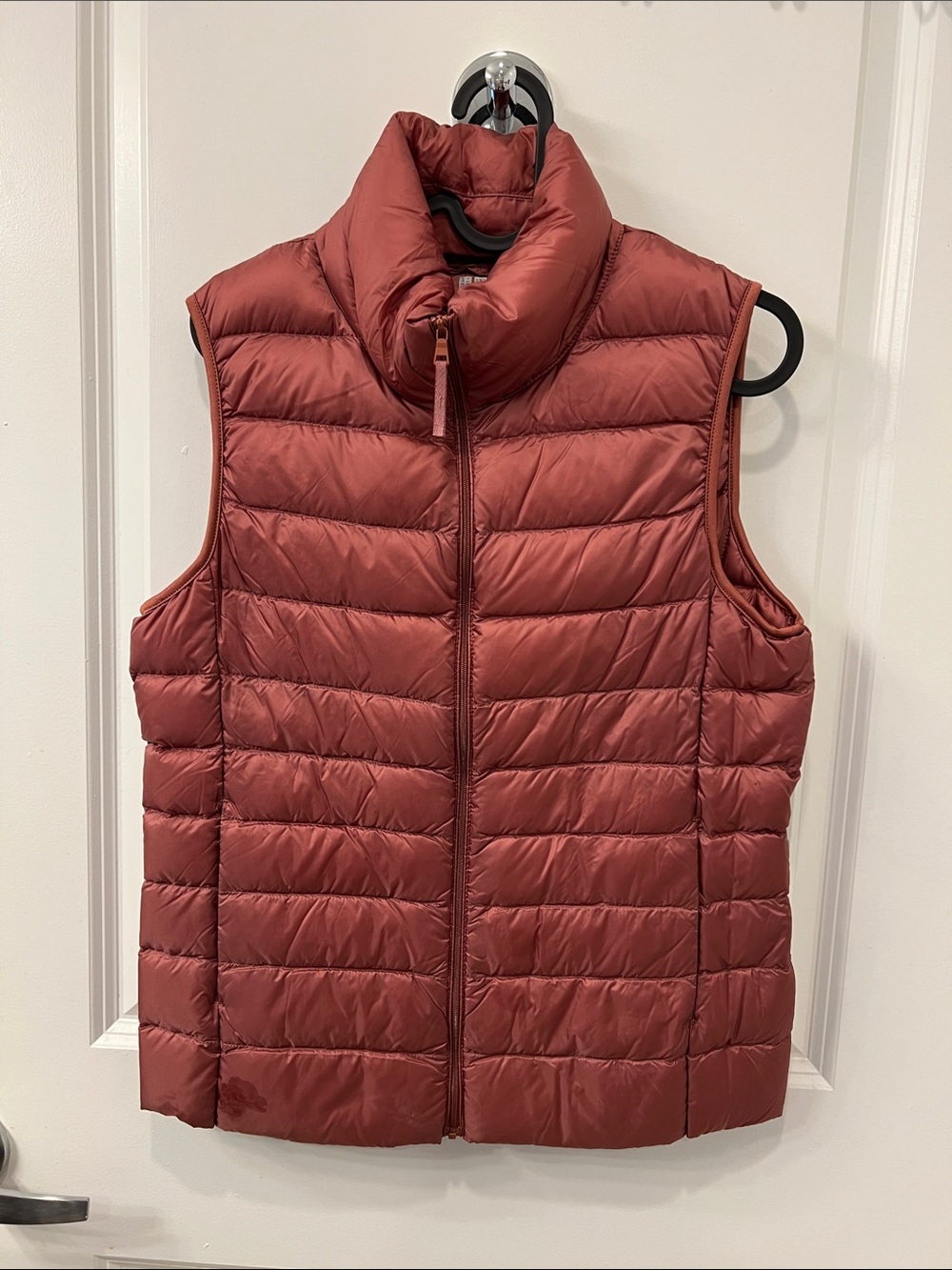Uniqlo Quilted Puffer Vest - Rust Red